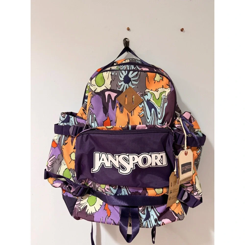 JanSport Seattle Pack Backpack Melted Blooms Yellow 34L Laptop JS0A85VTDKY